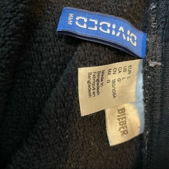 Justin Biebers” Purpose” World Tour Cropped Black Hoodie Sz. Large - Picture 7 of 9